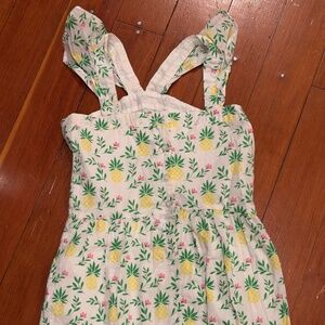 Girls Janie And Jack Pineapple Sleeveless Romper Size 6